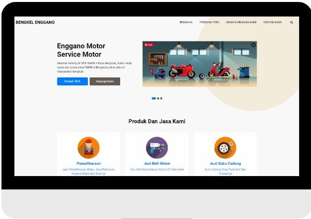 Permudah Transaksi Servis Sepeda Motor, SMKN 4 Kota Bengkulu Kembangkan Aplikasi Enggano Motor