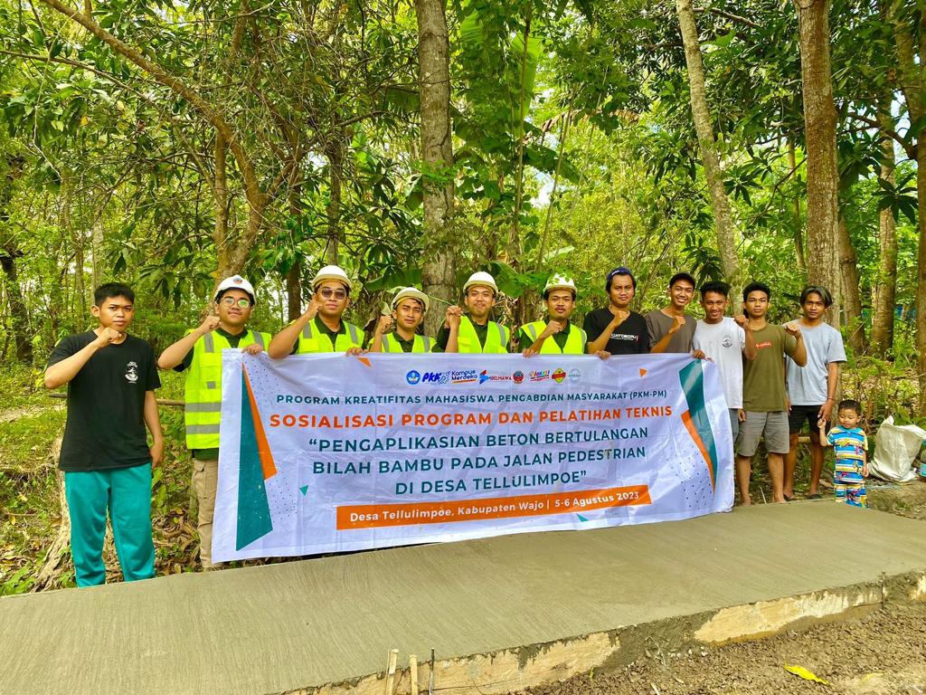 Inovasi PNUP, Hasilkan Beton Bertulangan Bilah Bambu untuk Bantu Warga Desa