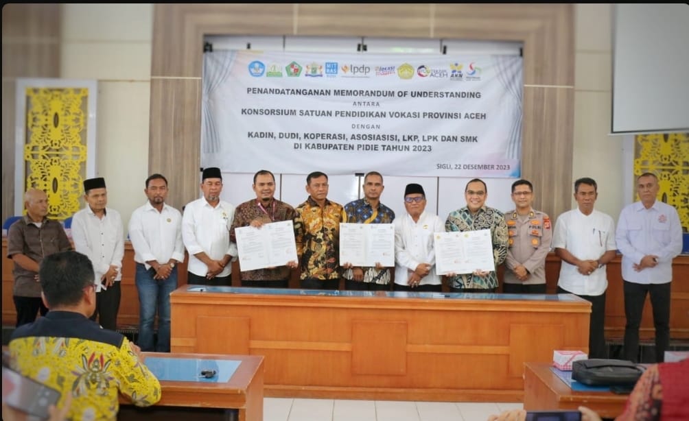 Perkuat Ekosistem Kemitraan Vokasi, Kadin Pidie Gandeng Konsorsium Pendidikan Vokasi Aceh dan DUDI