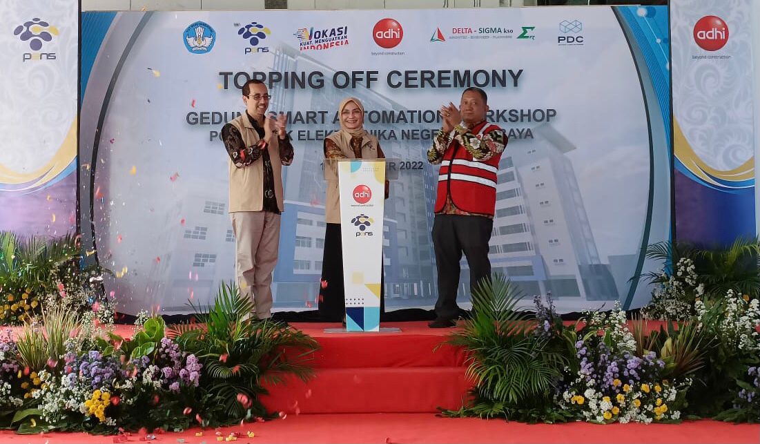 Resmikan Topping Off Gedung SAW PENS, Dirjen Pendidikan Vokasi Ingin Lahirkan Lulusan Berdaya Saing