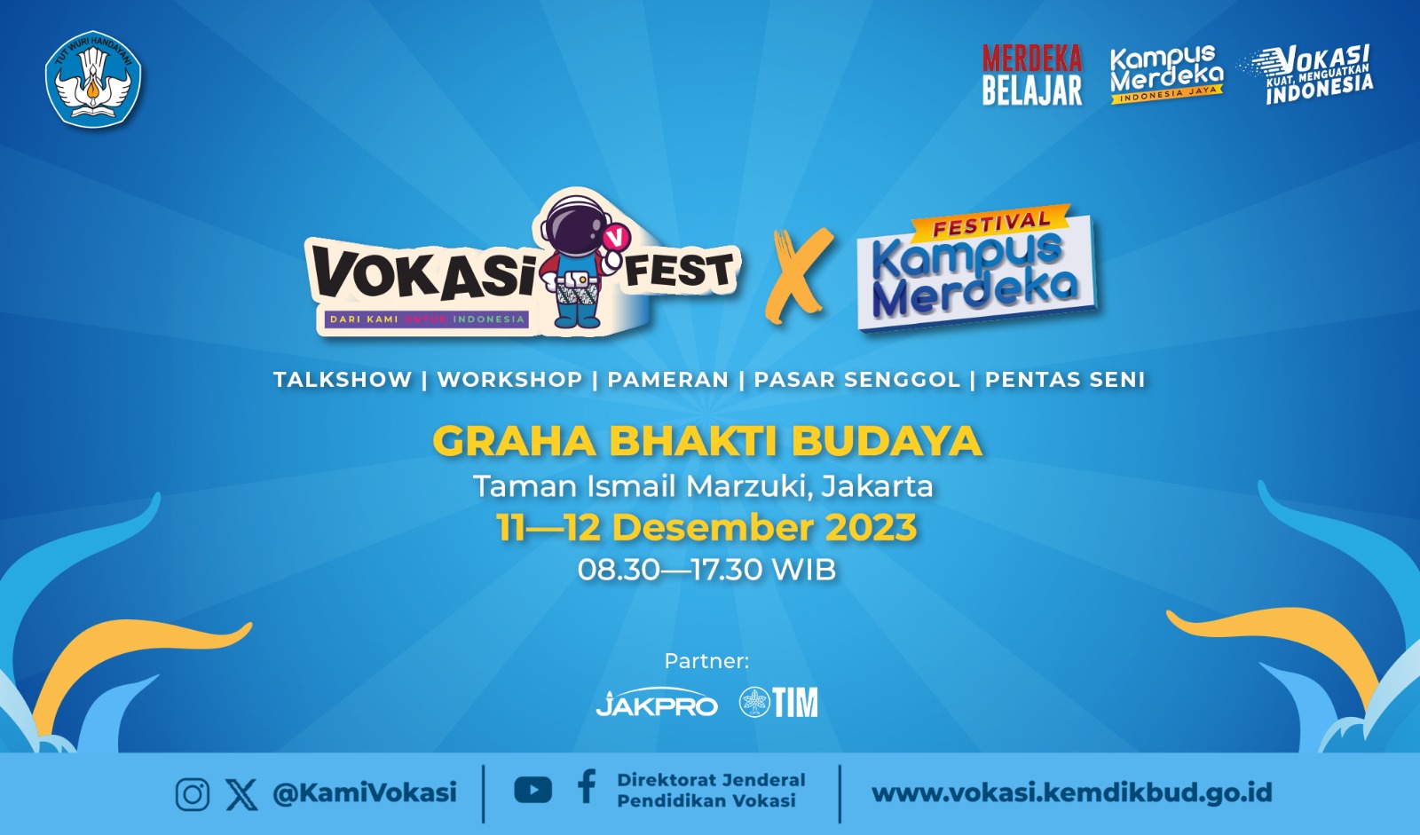 Vokasifest X Festival Kampus Merdeka 2023 Jadi Ajang Kolaborasi dan Perayaan Merdeka Belajar