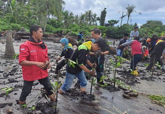 Aksi Nyata Poltek Bengkalis Cegah Abrasi