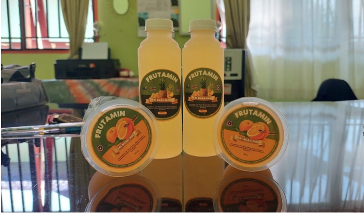 Bahan Baku Melimpah, SMKN 1 Tapung Hulu Olah Buah Nanas dan Jeruk menjadi Minuman Probiotik Kekinian