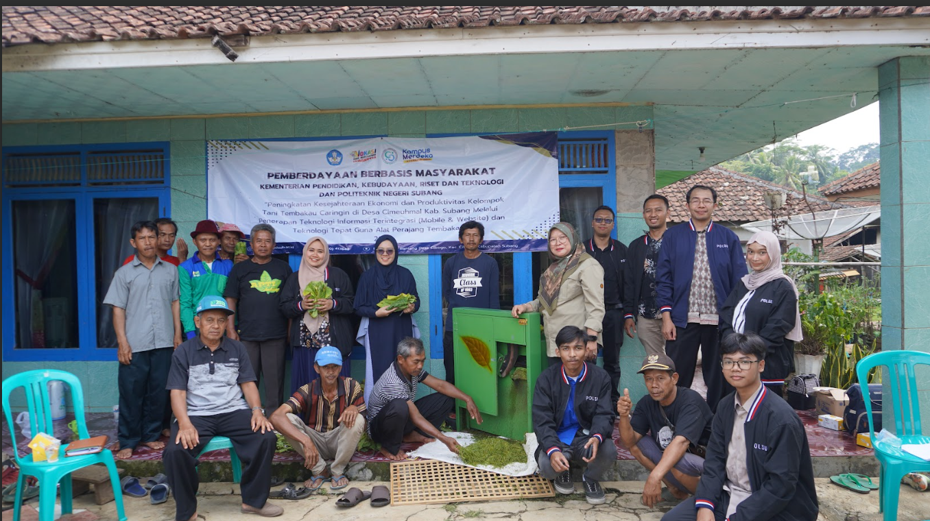 Tingkatkan Produktivitas Petani Tembakau, Dosen Polsub Hibahkan Web dan TTG Mesin Perajang