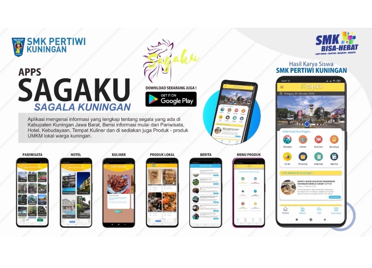 Promosikan Kabupaten Kuningan, Siswa SMK Pertiwi Kuningan Ciptakan Aplikasi Sagaku