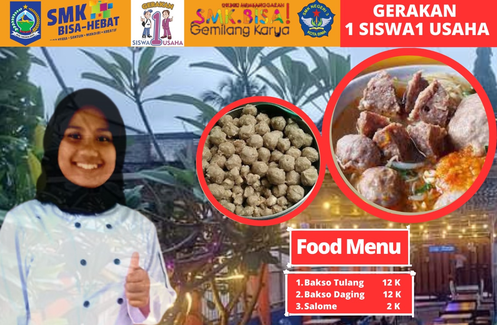 Sehari Habiskan 3 Kg Bakso, Alumnus SMKN 3 Kota Bima Sukses Kembangkan Bisnisnya